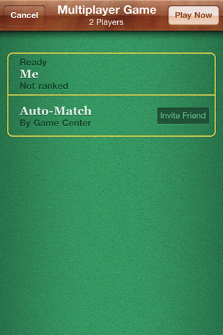 Game Center マッチメイク画面